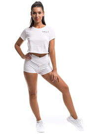 Ex & Ohs Shorts - White - Hawt_ClothingEx & Ohs Shorts - WhiteHawt_Clothing