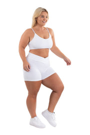 White Couture Shorts Plus Size - Hawt_ClothingWhite Couture Shorts Plus SizeHawt_Clothing